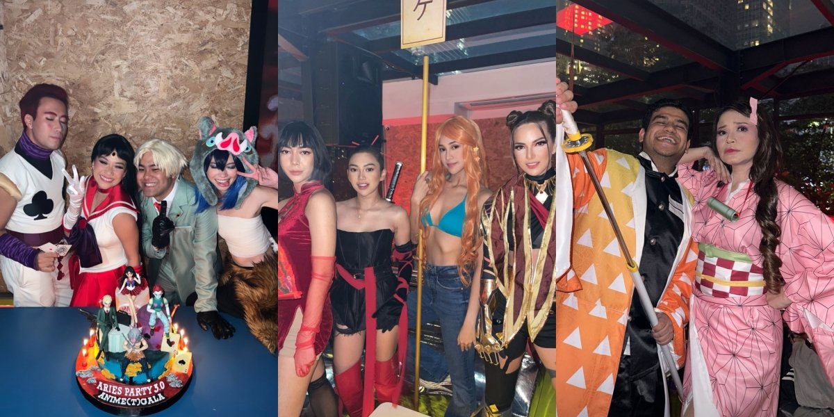 20 Photos of the Festive Birthday Party of 'Geng Aries' Vidi Aldiano, BCL, and Yuki Kato, which Became a Cosplay Event, Nia Ramadhani - Rossa Turned into Anime Characters