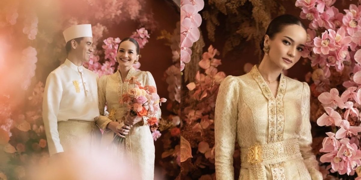 10 Photos of Enzy Storia's Engagement Held on the Same Day as Jessica Mila's, Sacred and Luxurious Full of Flowers - Elegant Appearance with Aceh Songket 