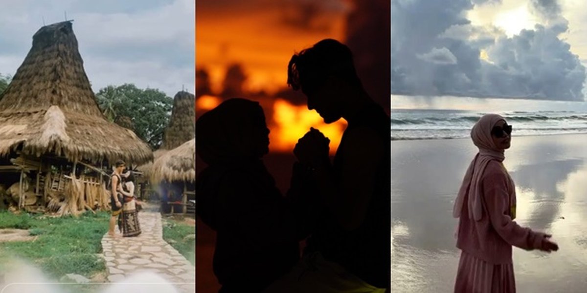 10 Photos of Lesti and Rizky Billar Vacationing in Sumba, Showing Intimate Poses with Sunset