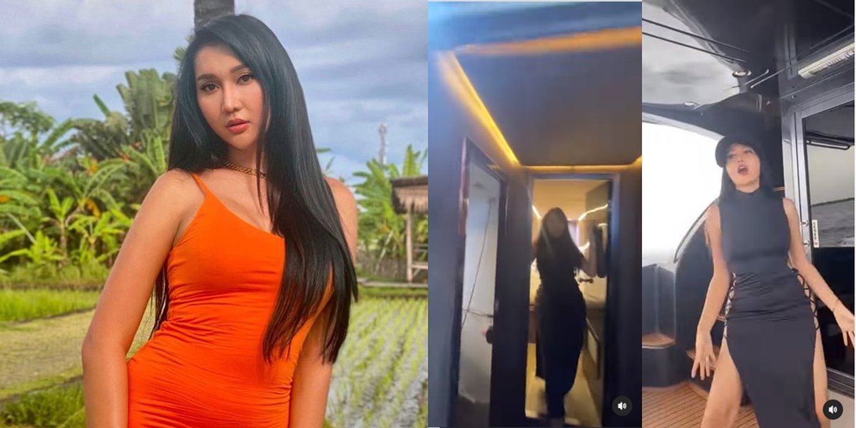 10 Photos of Lucinta Luna Dancing Like a Snake While Boarding the YACHT Cruise Ship, Wearing a Black Dress and Rumored to Not Wear Underwear