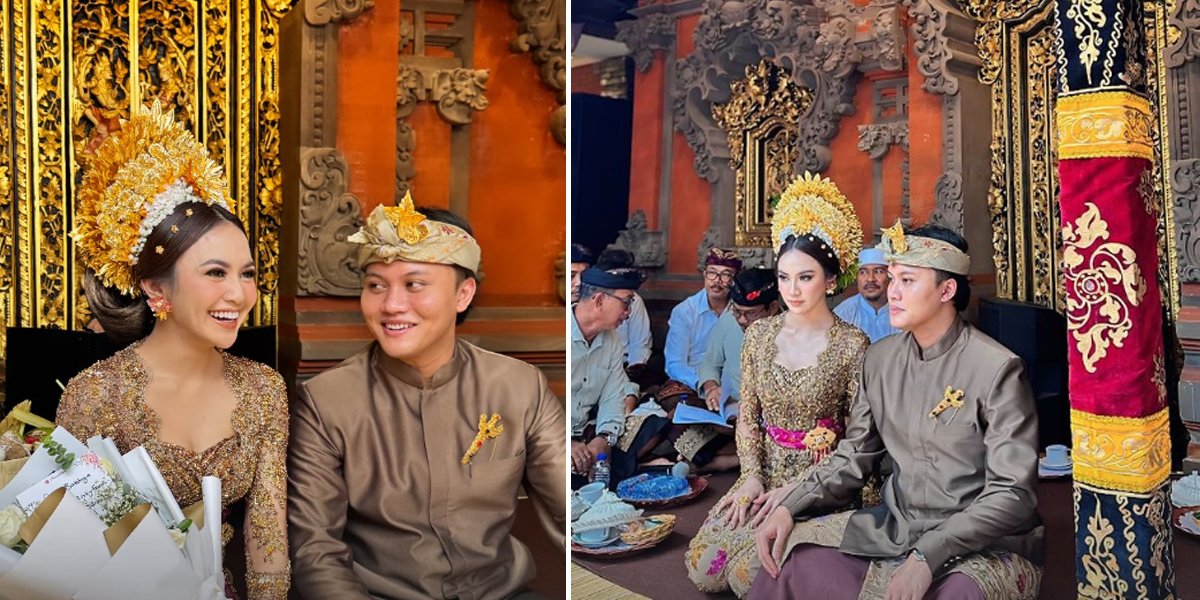 10 Potret Mahalini and Rizky Febian Participate in the Mepamit Traditional Ceremony in Bali