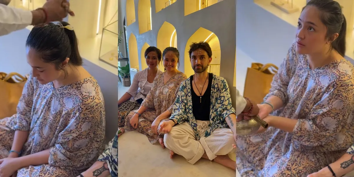 10 Photos of Marshanda Participating in Balinese Hindu Rituals, Sprinkled with Holy Water and Wearing Bija - Her Beliefs Attract Attention