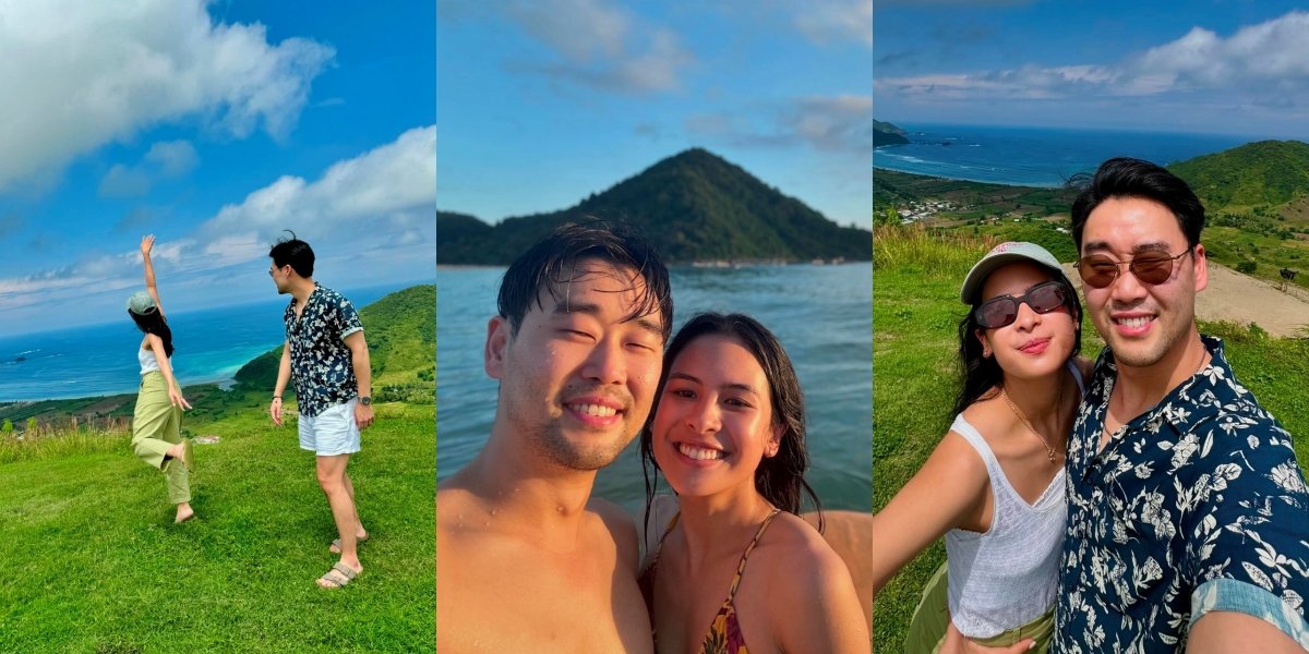 10 Pictures of Maudy Ayunda and Jesse Choi Vacationing in Lombok, Feels Like Honeymoon - Enjoying Surfing While Watching Sunset