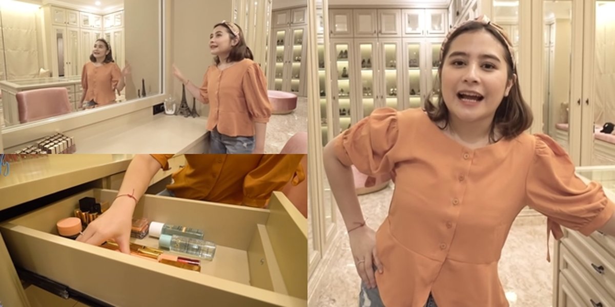 10 Portraits of Prilly Latuconsina's Makeup Table, The Mirror is Huge and Has Dozens of Lipsticks