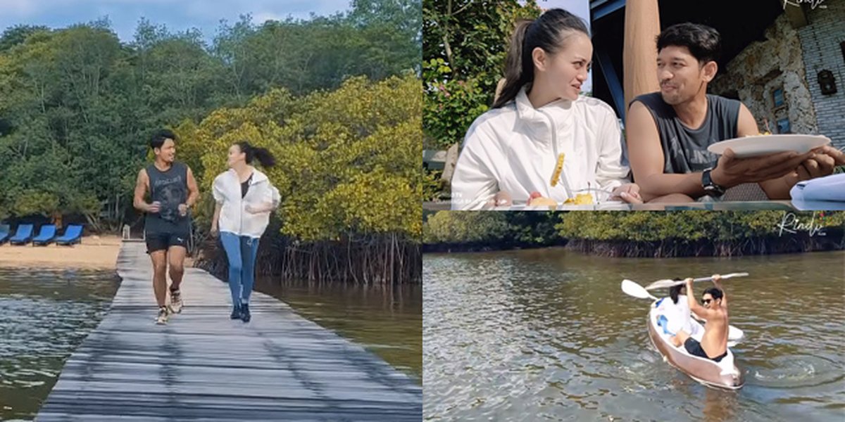 10 Intimate Moments of Ibnu Jamil and Ririn Ekawati Honeymoon in Bali, Sports - Swimming Together