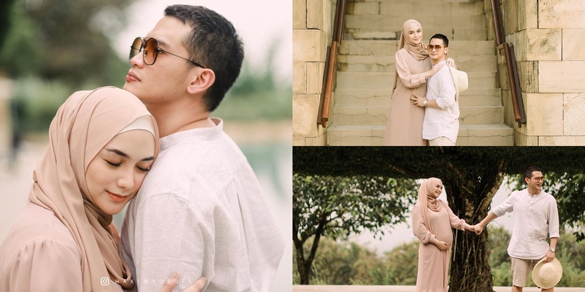 10 Intimate Maternity Shoot Portraits of Citra Kirana and Husband During Babymoon, Rezky Aditya Laughs Happily While Kissing Babybump