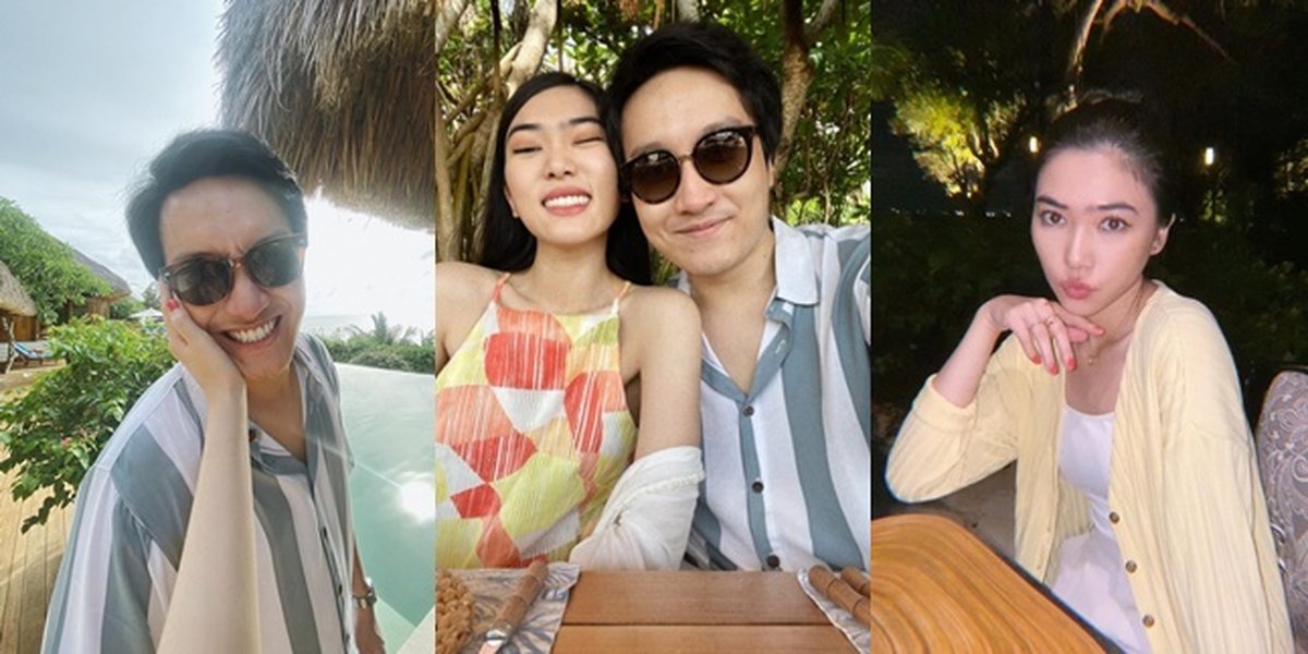 10 Portraits of Isyana Sarasvati and Rayhan's Mini Honeymoon in Sumba, Staying at a Luxury Resort - Showing Affection