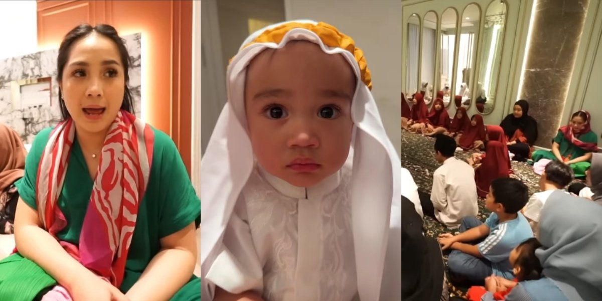 10 Photos of Nagita Slavina and Raffi Ahmad Hosting a Selamatan Housewarming Ceremony and Breaking Fast - Cute Cipung Cosplay as Ustaz