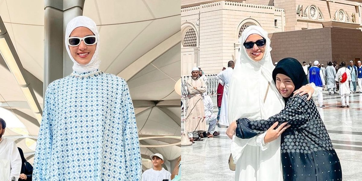 10 Portraits of Nia Ramadhani Accused of Wearing Nail Polish During Umrah with Family, Prayed for by Netizens to Stay Committed to Hijab 