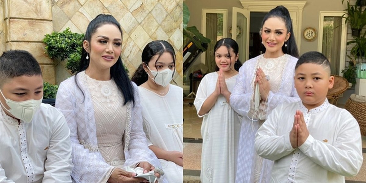 10 Potret Idul Fitri at Krisdayanti's House, First Eid without Raul Lemos