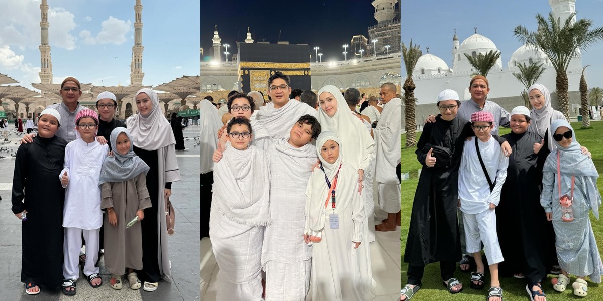 10 Photos of Pasha Ungu Performing Umrah with Adelia Wilhelmina & Their Four Children, Heart Touched Hearing the Call to Prayer in Mecca 