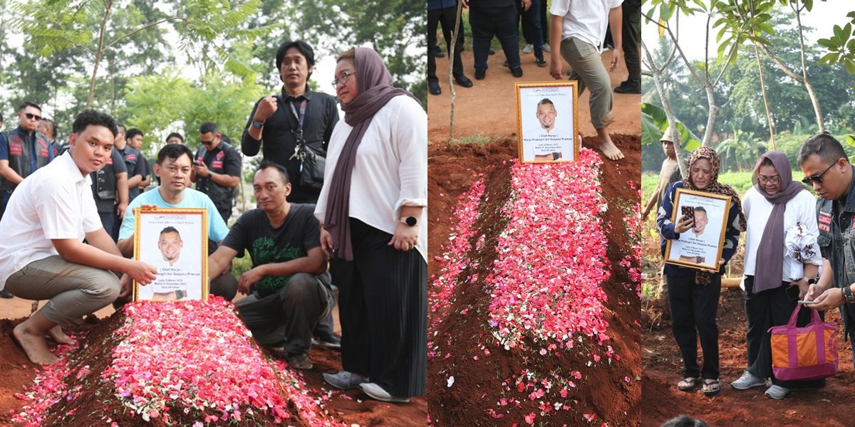 10 Portraits of Chef Haryo Pramoe's Funeral, Accompanied by Family's Sobs - Last Message to Son Makes Everyone Emotional