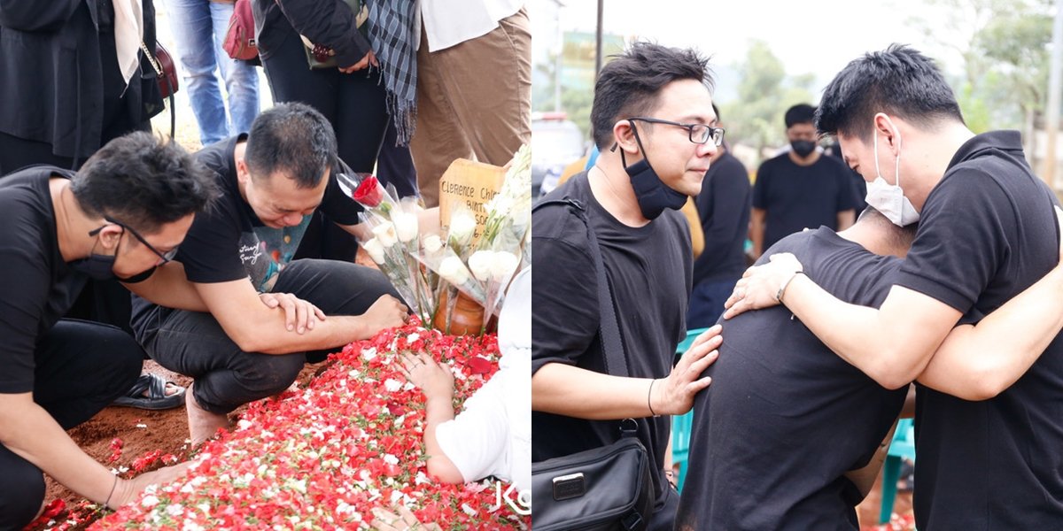 10 Portraits of Clerence Chyntia Audry's Funeral, NOAH Drummer's Wife, Rio Alief Breaks Down When Escorting His Wife to Her Final Resting Place