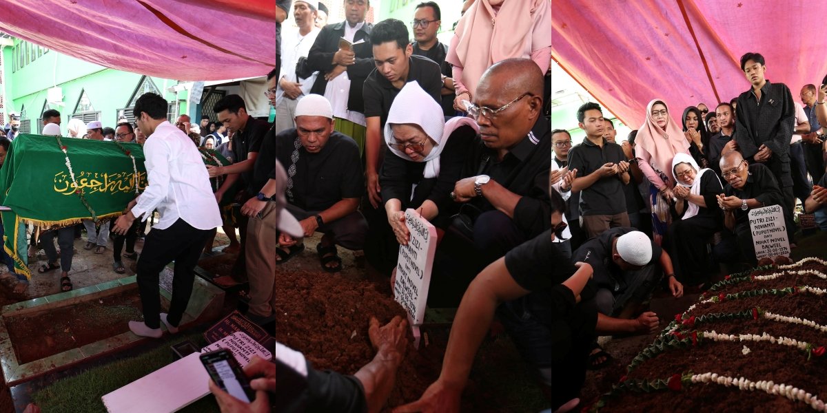 10 Photos of Puput Novel's Funeral, The Mother's Tears Break - Letting Go of Her Beloved Daughter for the Last Time