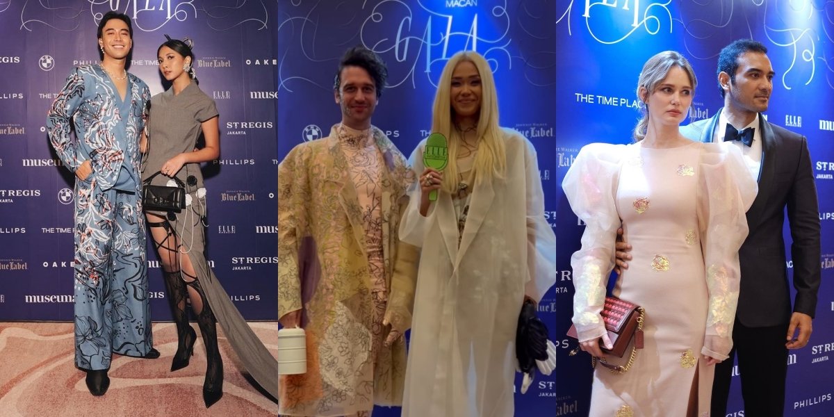 10 Portraits of Celebrities Attending the Macan Gala 2023, Adinia Wirasti Stuns with Blonde Hair - Ario Bayu with His Foreign Wife