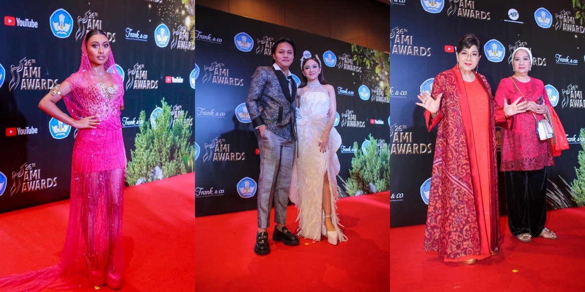 10 Portraits of Musicians on the Red Carpet of the AMI Awards 2023, Novia Bachmid Attracts Attention - Rizky Febian and Mahalini Stick Like Stamps