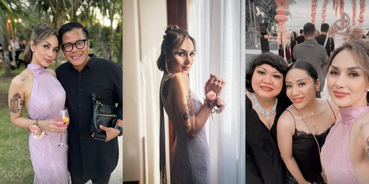 10 Photos of Sara Wijayanto's Appearance at Adinia Wirasti's Wedding, Fierce Abis - Showing Tattoos on Arms and Back