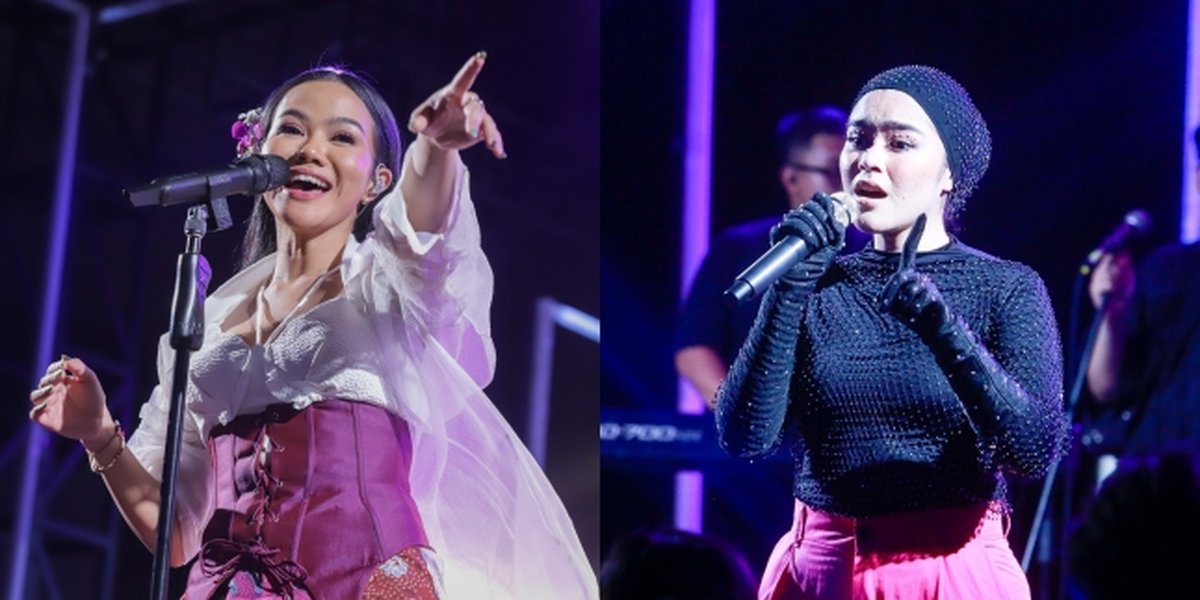 10 Portraits of Yura Yunita and Sivia Azizah's Appearance at Lazada Fest+, Hypnotizing the Audience with Heartbreak Songs