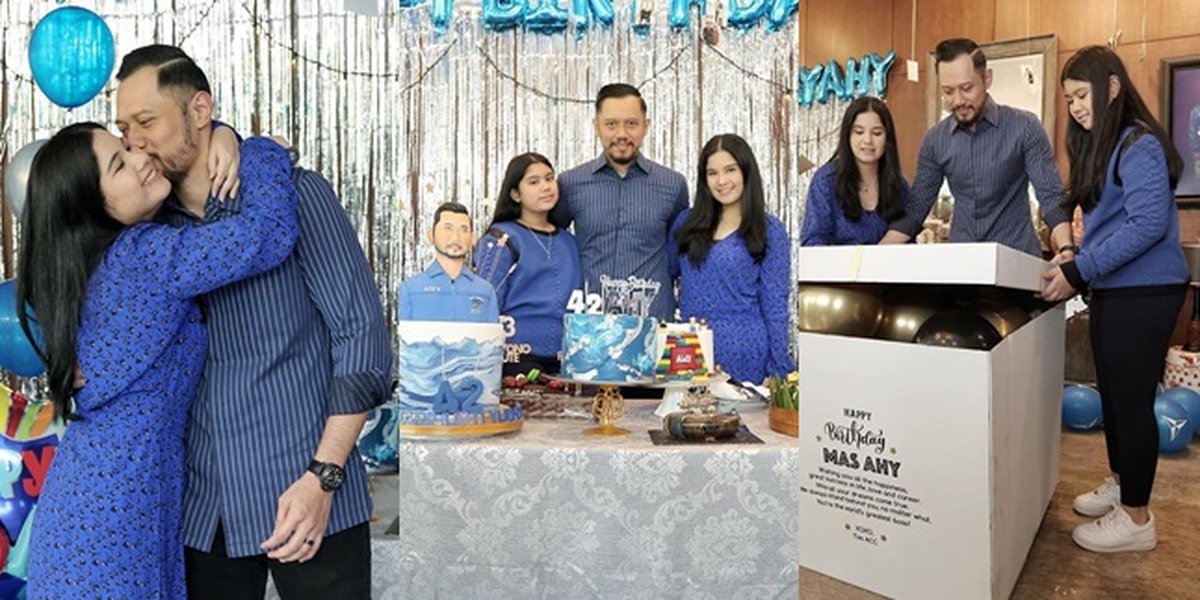 10 Photos of Agus Yudhoyono's Birthday Celebration, Blue Themed - The Cake Makes You Lose Focus