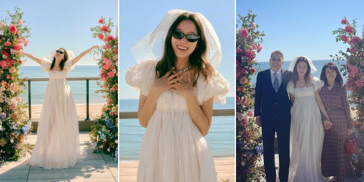 10 Portraits of Gong Hyo Jin and Kevin Oh's Newly Released Wedding, Beautiful in White Gowns - Romantic on the Beach