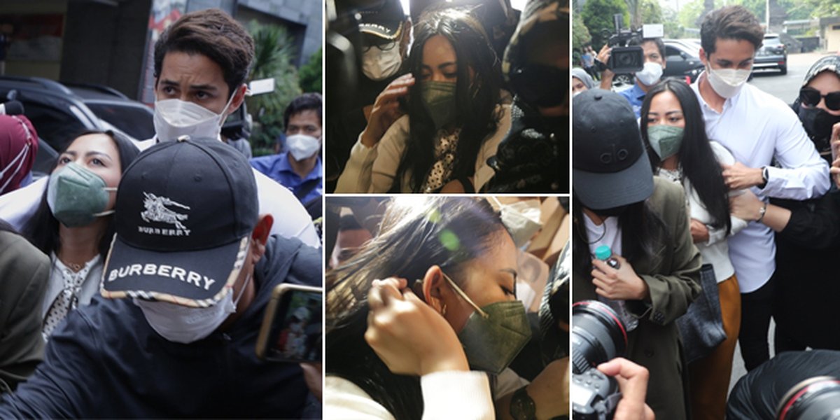 8 Photos of Rachel Vennya Visiting the Police Station Accompanied by Salim Nauderer, Breaking Through Camera Crowds & Choosing to Stay Silent