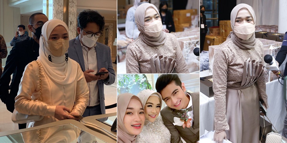 10 Photos of Ririe Fairus at Ria Ricis' Wedding Reception, Almost Crossing Paths with Nissa Sabyan and Ayus