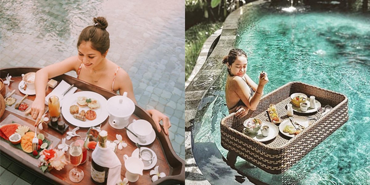 10 Celebrities Enjoying Floating Breakfast on the Swimming Pool, Making It Hard to Focus