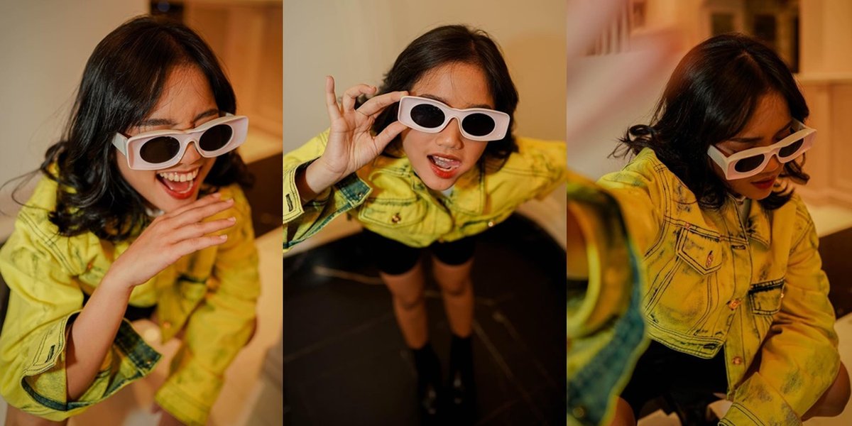 10 Photos of Fuji's Stylish Look, Wearing a Yellow Jacket and Black Sunglasses with Various Poses Making Thariq Halilintar's Comment the Highlight of 'TBL'