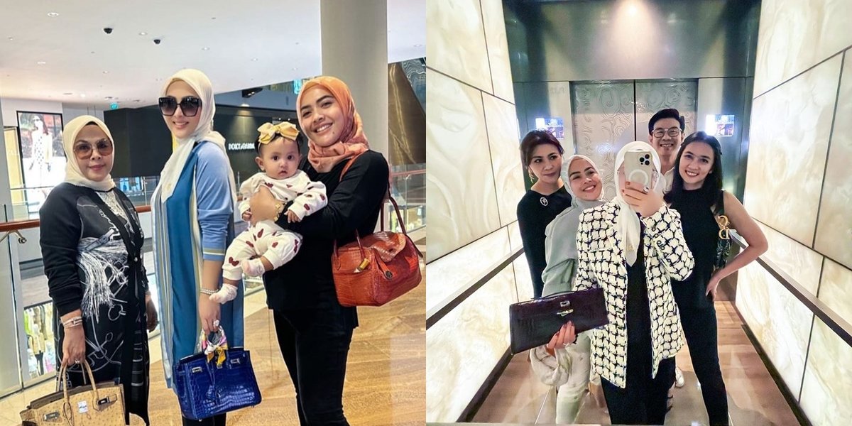 10 Photos of Syahrini Carrying Baby RM While Wearing High Heels at a Mall in Singapore, Still Managed to Dance with Aisyahrani - Netizens: No Back Pain?