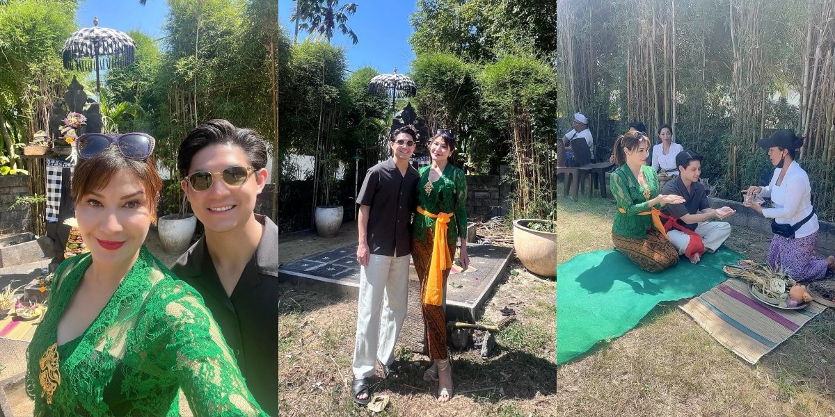 10 Portraits of Tamara Bleszynski Holding a Piodalan Ceremony, Beautiful in Balinese Kebaya - Happy for the Arrival of Teuku Rassya