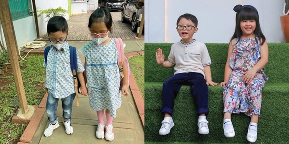 10 Latest Photos of Cynthia Lamusu and Surya Saputra's Twin Children, The Handsome and Beautiful Ones Who Are Already in School