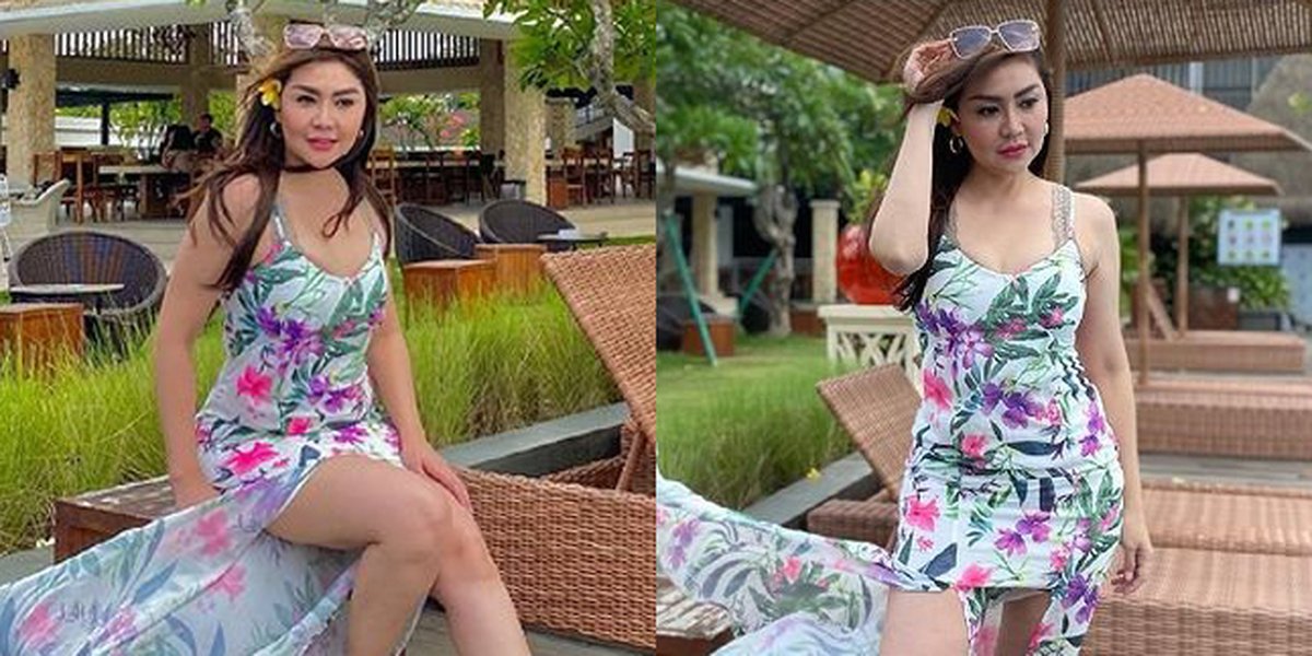 10 Portraits of Tessa Kaunang During Vacation, Showing off Hot Shoulders and Smooth Thighs - Making You Forget She's Already 44 Years Old