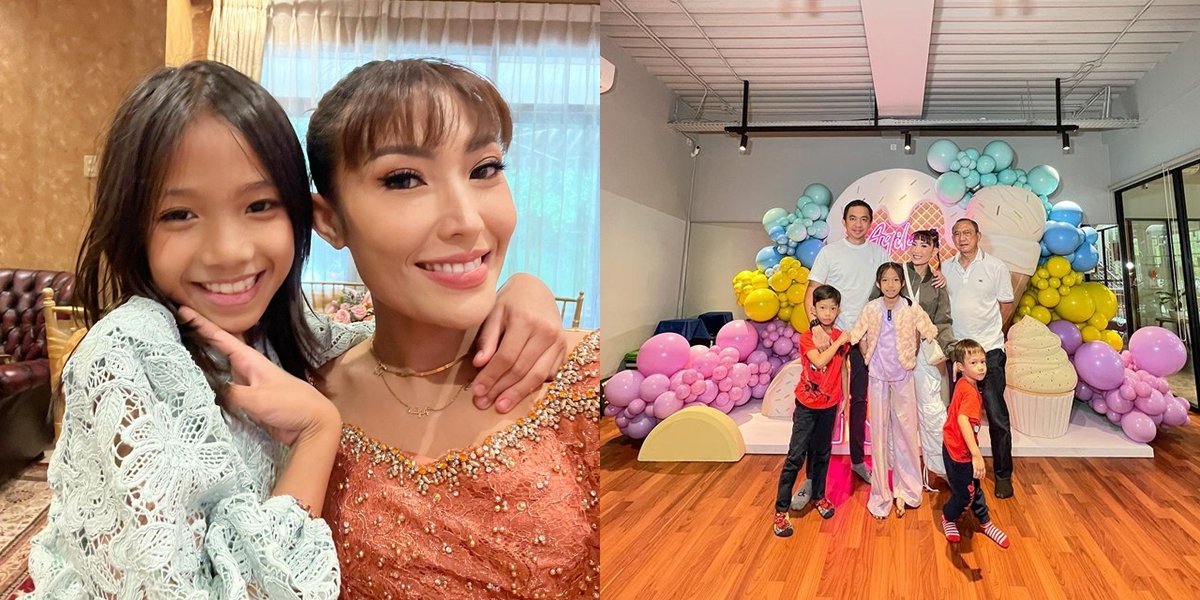 10 Photos of Aqilah, Ayu Dewi's Daughter, Celebrating Her 10th Birthday with an Ice Cream Theme, Emotional Birthday Message from Her Mother - Growing More Beautiful at 10 Years Old