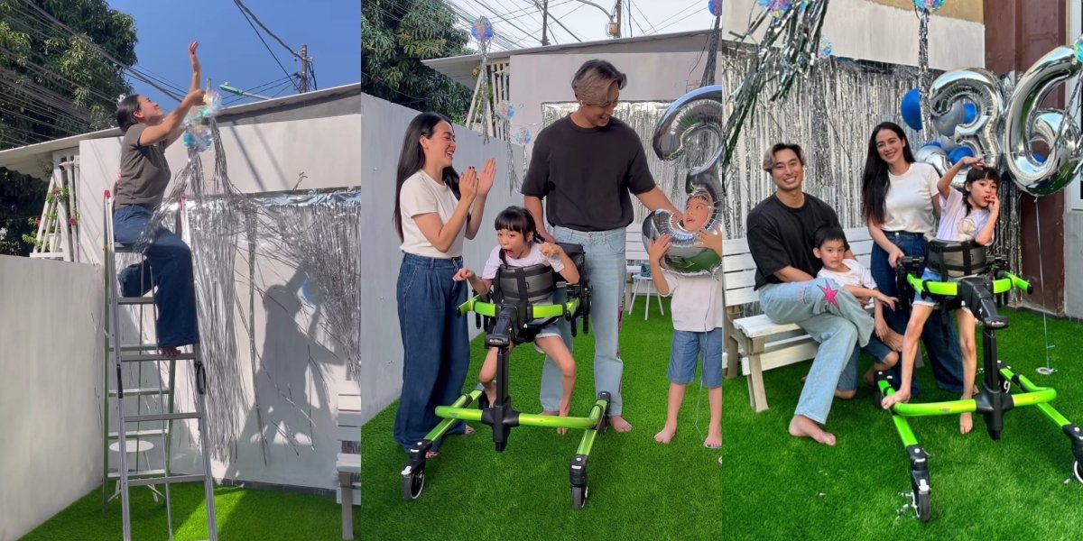 10 Photos of Jevier Justin's 36th Birthday, Tiffany Orie Decorates the Stairs Herself - Shannuel Helps Prepare a Surprise for Her Father