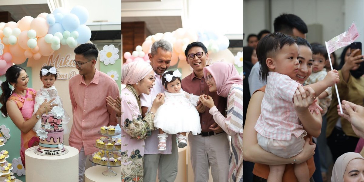 10 Portraits of Nikita Willy's Niece's First Birthday, Baby Izz Looks Adorable in Pink Clothes - Sharing Flags Attracts Attention