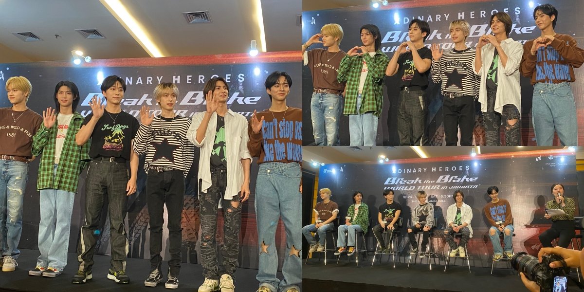 10 Photos of XDINARY HEROES at the Press Conference of Break the Brake WORLD TOUR in Jakarta, Making Fans Melt When Saying 'I Love You'