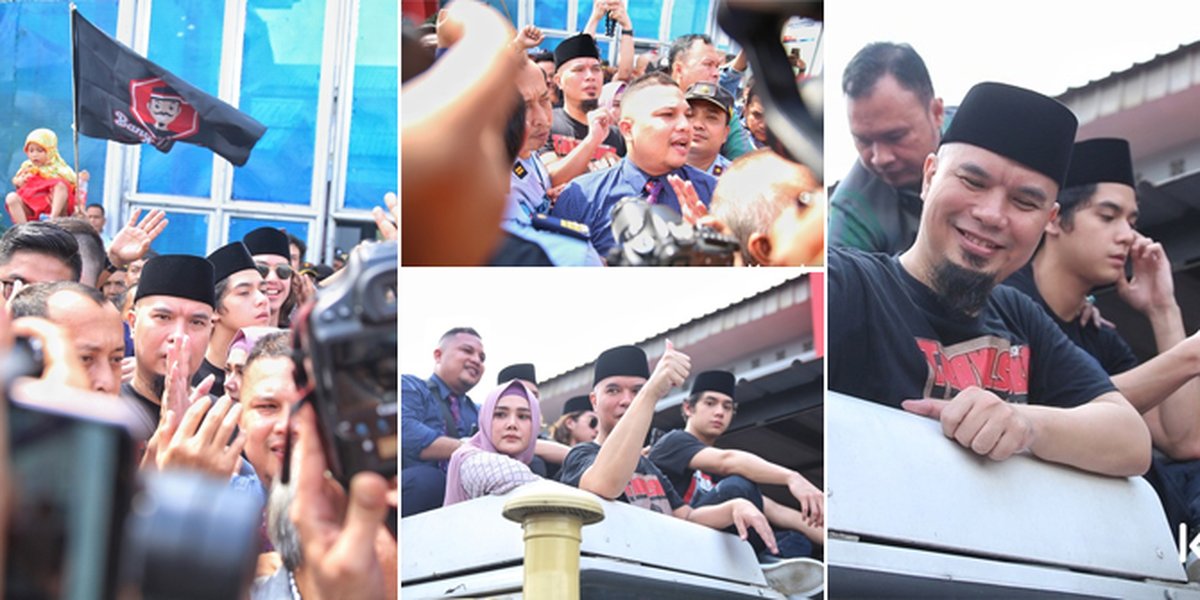11 Photos of Ahmad Dhani Released from Prison: Welcomed by Hundreds of Volunteers - Riding Unimog with Wife & Children