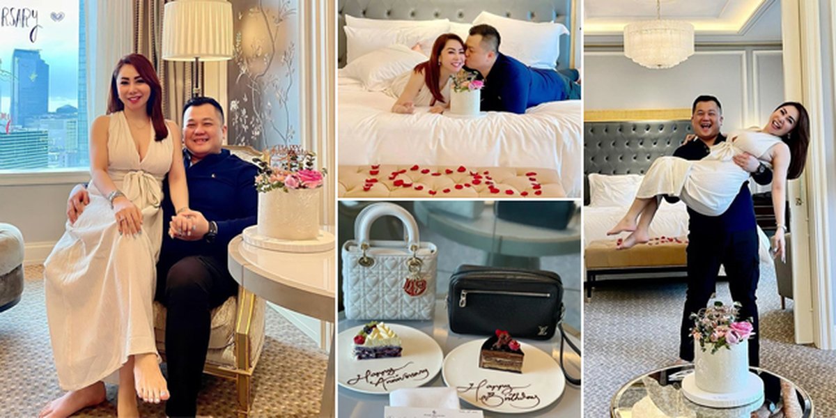 11 Photos of the 3rd Wedding Anniversary Celebration of Femmy Permatasari, Carrying and Cuddling Affectionately in a Hotel Room