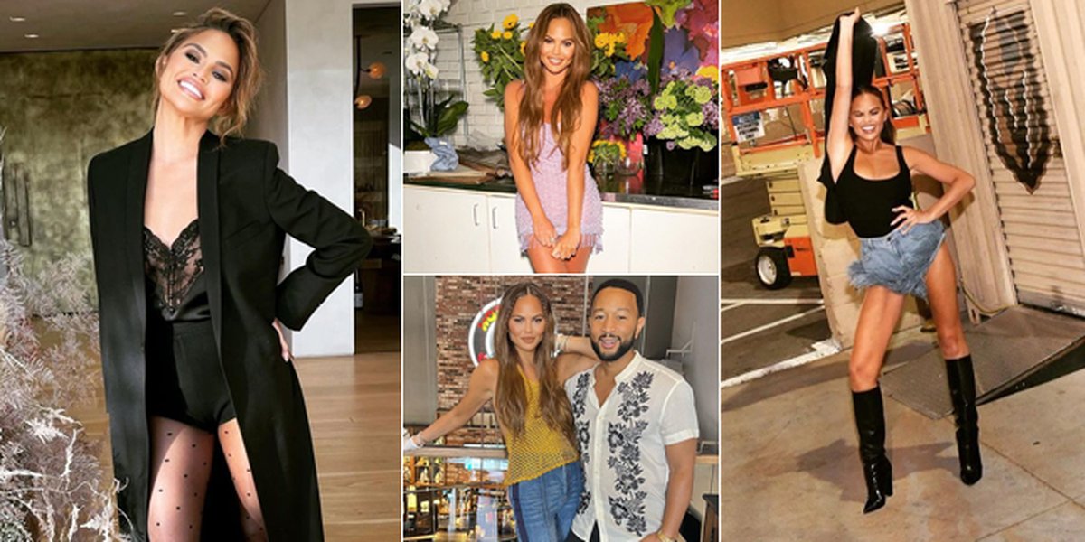 11 Latest Photos of Chrissy Teigen Looking Slim Like a Young Girl, Previously Suspected of Liposuction by Netizens