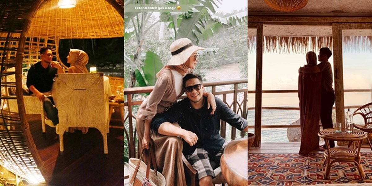 11 Honeymoon Photos of Dian Pelangi, Romantic Dinner - Having Fun with Her Husband