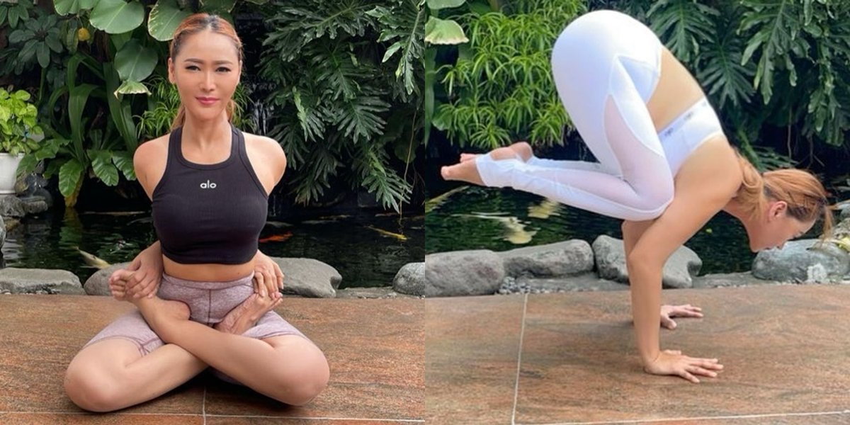 11 Photos of Inul Daratista Doing Various Poses During Yoga, Very Flexible and Painful - Can Even Form Letters