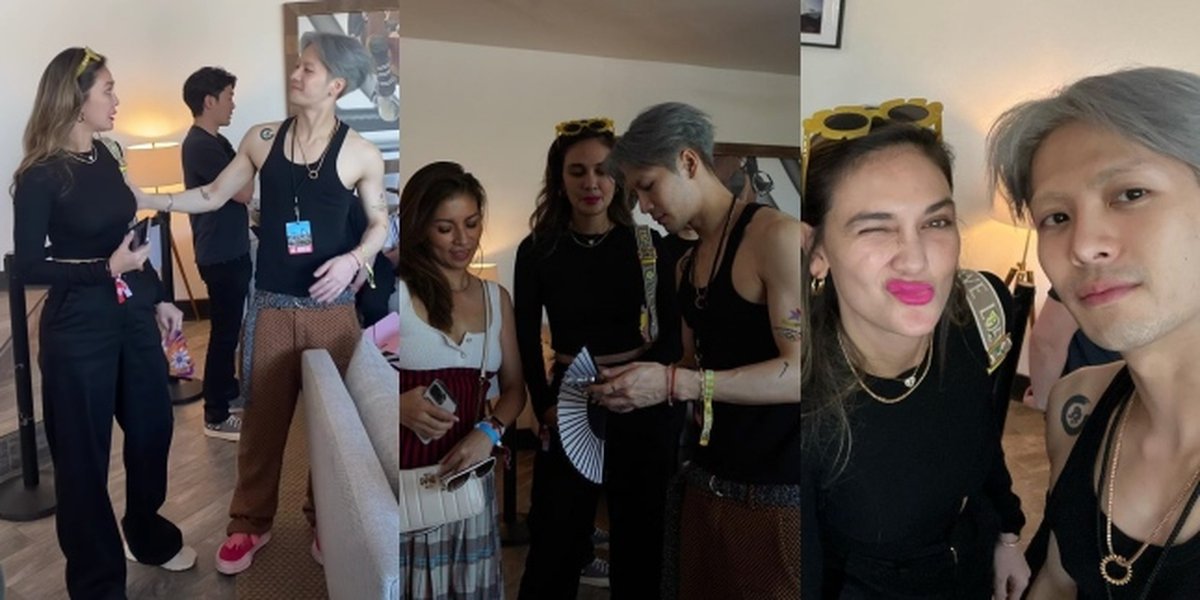 11 Portraits of Luna Maya and Jackson GOT7's Togetherness at the Pre-Coachella VIP Party, Already 'Bestie Banget' Having Fun Conversations - Taking Selfies Together