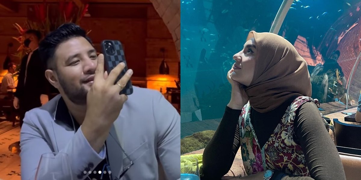 11 Portraits of Irish Bella and Ammar Zoni's Intimacy Eating at the Underwater Restaurant, Always Happy and Very Romantic Holding Hands Like Dating