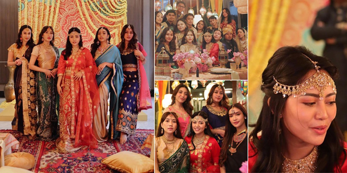 11 Photos of the Fun of Breaking Fast with Rachel Vennya & Influencer Friends, Her Luxury House Decorated with Beautiful Bollywood Night-themed Decorations