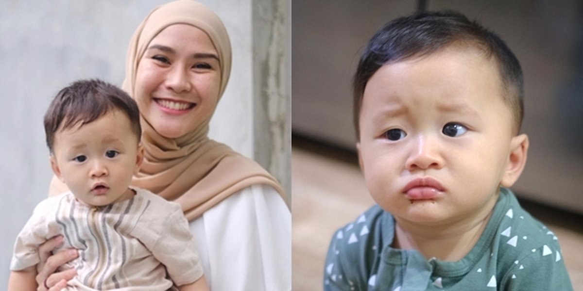 11 Funny Portraits of Zaskia Adya Mecca's Fifth Child, Sulking Thinking He Was Invited to Go Out - Eating Fruits Messily Resembling a Face Mask