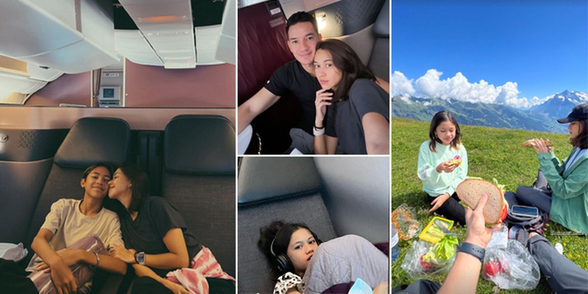 11 Photos of Nana Mirdad and Andrew White Inviting Their Children to Vacation in Switzerland, Flying First Class - Making Everyone Jealous!