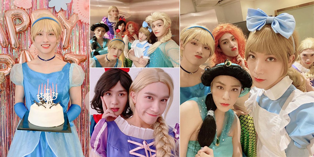 11 Photos of Winwin's Birthday Celebration, WayV Member Parties in Disney Princess Costumes