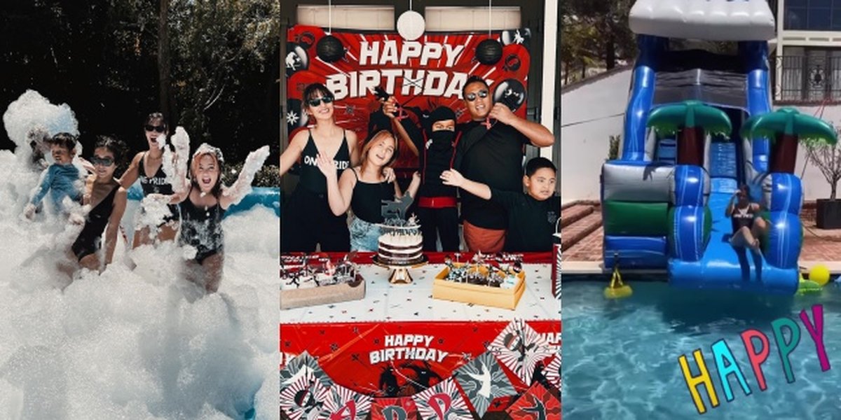 11 Portraits of the Exciting Birthday Celebration of Nia Ramadhani's Child Magika in the United States, a Merry Ninja-themed Pool Party - Sang Bunda Joins in Wearing a Swimsuit