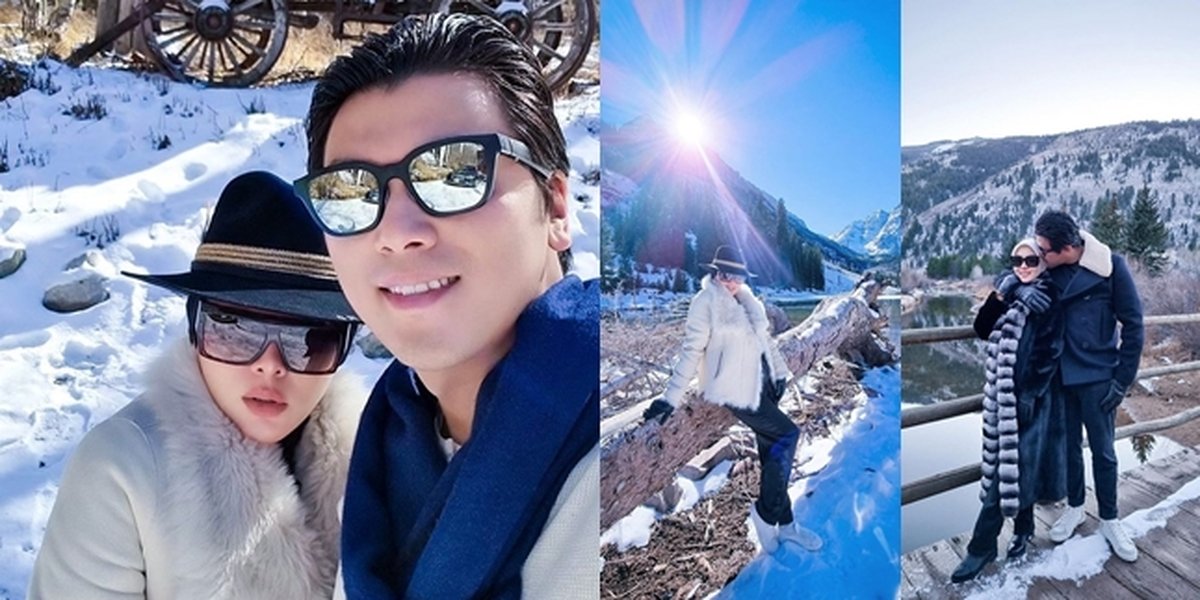 11 Photos of Syahrini Enjoying Snow in Aspen Colorado, Showing Love to Reino Barack - Wearing Her Favorite Coat