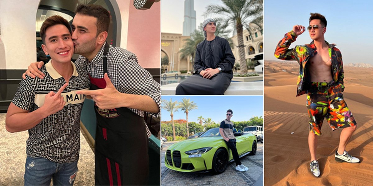 11 Photos of Verrell Bramasta's Luxury Vacation in Dubai, Kissed by Chef CZN Burak - Showing off Hot Abs